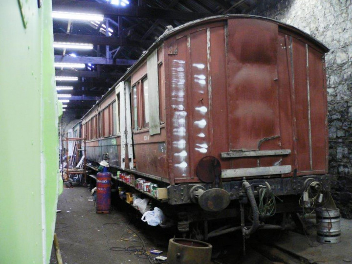 The carriage in Mullingar shed.