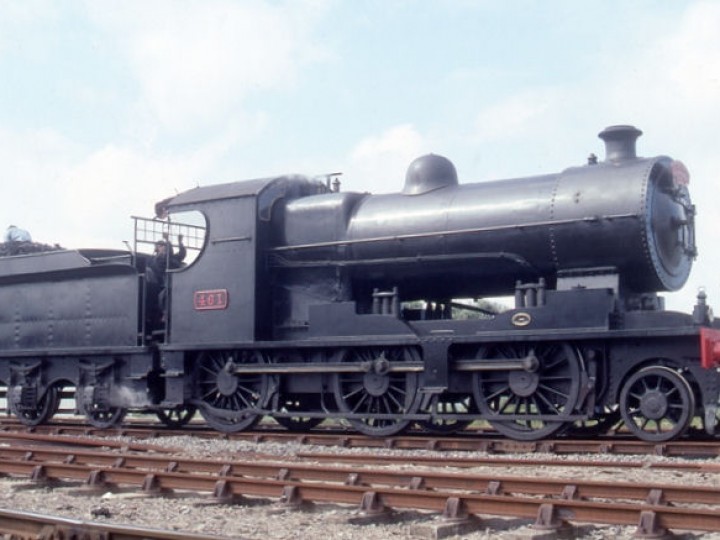 No.461 with replica number and works plates, at Portrush with the 'Portrush Flyer'. (C.P. Friel)