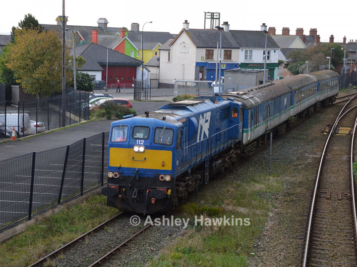 15/10/2017: NIR's 112 delivers 8945, 8947 and generator van 8911 to Whitehead from temporary storage in Adelaide. (A. Hawkins)