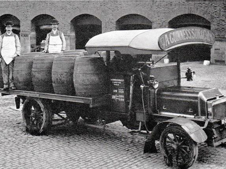 Guinness lorry with Butts holding 104 gallons or 472 litres of Guinness.
