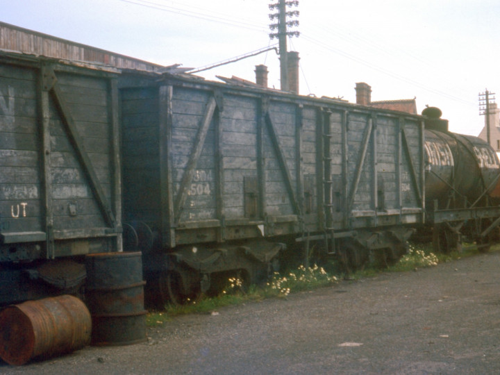 6/8/1969: Guinness Vans 2518 and 504 in Carrickfergus yard. (C.P. Friel)