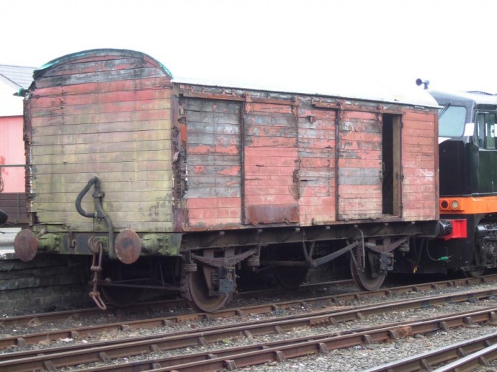 20/6/2010: The brown van is shunted to the front of the yard to go off for restoration. (M.Walsh)