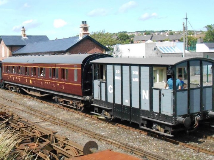 3/8/2013: Whitehead Community Festival train rides, in the company of No.186 and brake van 'Ivan'. (M.Walsh)