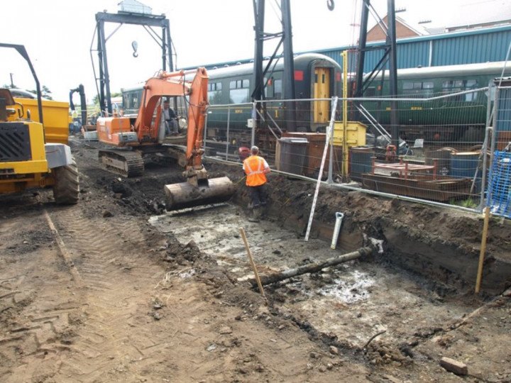 6/9/2013: The inspection pit being excavated. (D. Grimshaw)