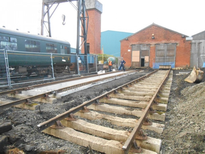 27/9/2013: The track  on No.2 Road which will be buried under the concrete apron. (M. Walsh)