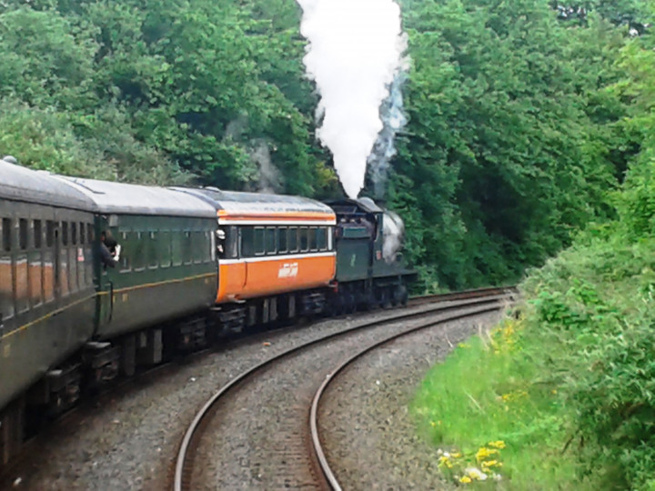 19/5/2014: The State Saloon at Central Junction, being transferred to Whitehead behind No.461 on the return 'Saint Canice' railtour.