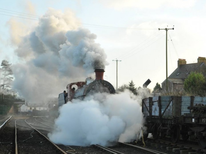 31/1/2015: Making an impressive sight, No.131 moves on its own for the first time. (C.P. Friel)