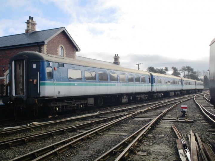 7/2/2015: The four coaches reposing at Whitehead. (P.McCann)