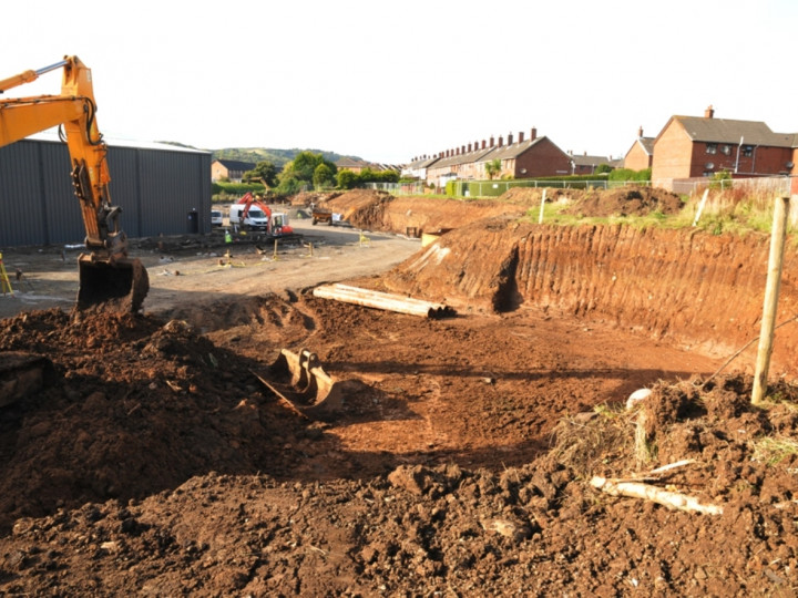 15/10/2015: Excavations for the new turntable have commenced. This is the view look towards Larne. (C.P. Friel)