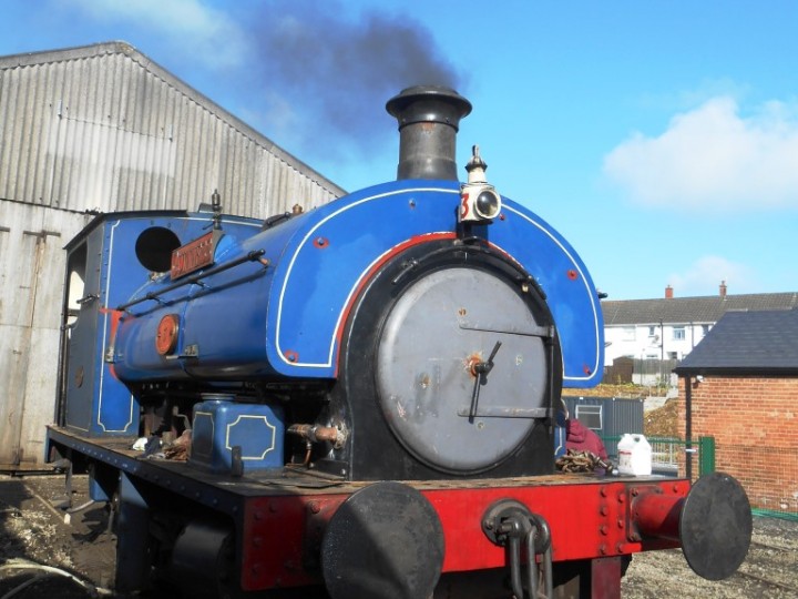 No.3BG being coaled and steamed at Whitehead, 9th October 2016. (M.Walsh)