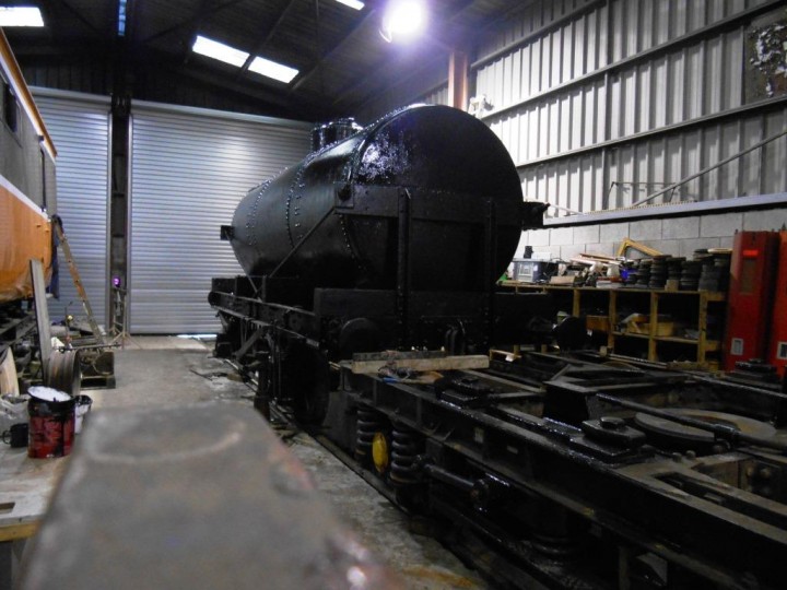 The tank was been completed in black top coat on 5th January 2017. Once it dries, the securing straps can be added and then the signwriter can get to work to essentially finish the job. (M.Walsh)