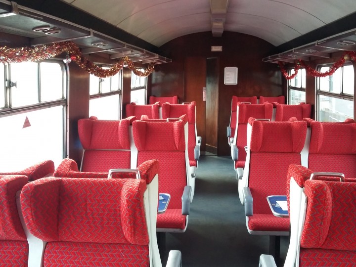 2/12/2017: 460's newly refurbished interior on a Santa train.