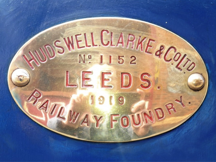 Builder's plate on cab side.
