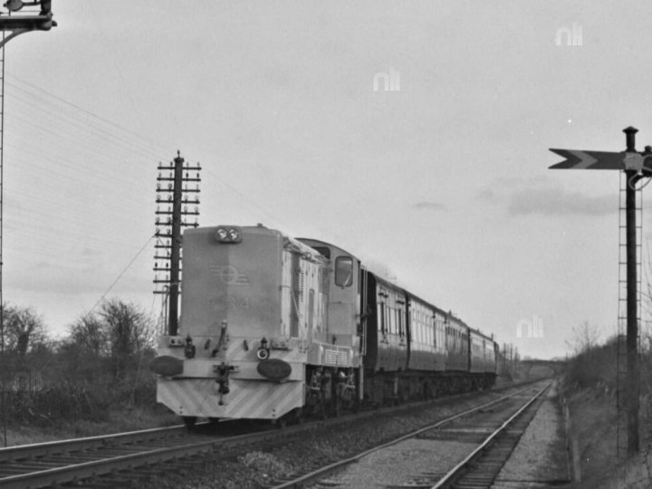 24/2/1961: B134 passing the site of Nesbitt Junction on its way to Galway, (J.P. O'Dea)