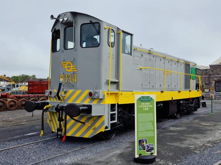 7/5/2022: The restored B134 was revealed to the public, complete with retro livery, at the Inchicore 175 Open Day. (N. Ruxton)