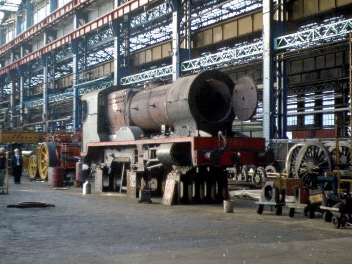 10/8/1978: No.85 in the Harland & Wolff engine works, Belfast,  when the RPSI organised a visit. (A. Gray)