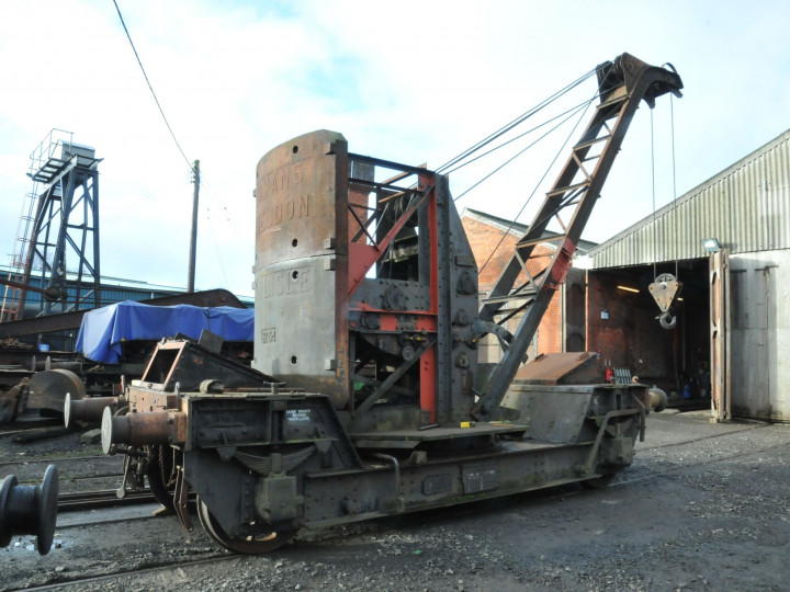 7/1/2017: The crane in front of the sheds at Whitehead. (C.P. Friel)