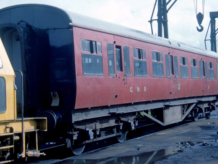 25/4/1992: The carriage at Belfast York Road works. (C.P. Friel)