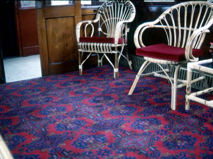 July 1981: Interior view showing the carpet detail. (C.P. Friel)