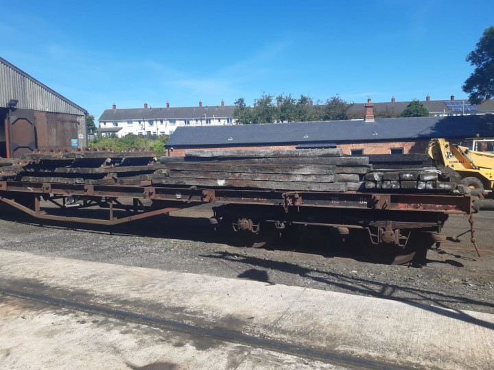 10/8/2022: Scrapped sister wagon C309 at Whitehead. (J.J. Friel)