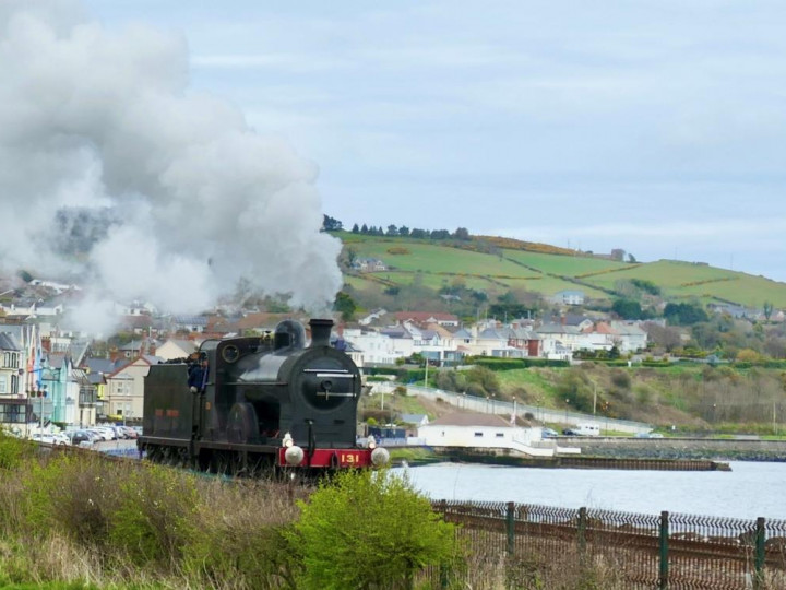 1/4/2023: Departing Whitehead for Dundalk to pick up its first train to Dublin in 60 years. (A. Maxwell)