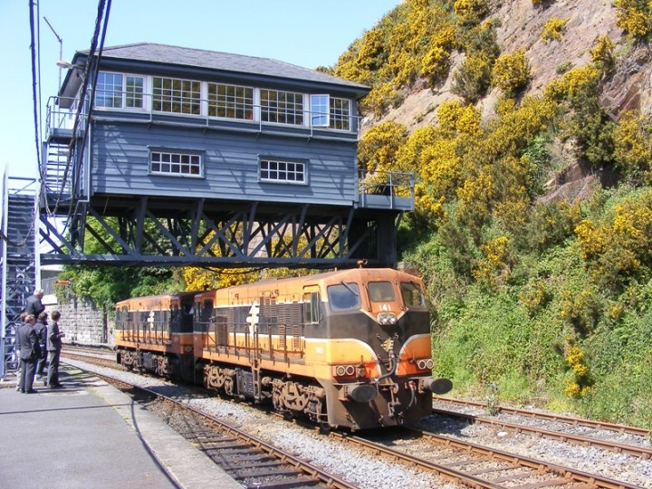 2009: 141, working in multiple with sister 171, at Waterford on during the RPSI's 'Comeragh' Railtour. (C.P.Friel)