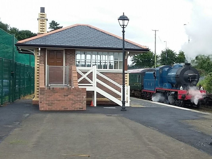 30/7/2016: No.85 passes the cabin with the Whitehead Festival train. (P. McCann)