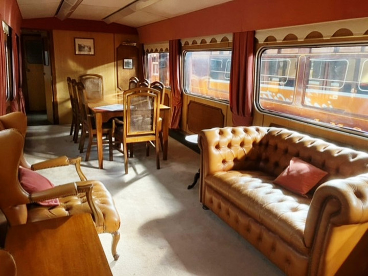 12/9/2024: The saloon of the carriage shortly after opening to public viewing for the first time. (R. Morton)